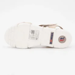 ROMIKA Sandales à scratch bi color semelle stylisée Femme BEIGE Discount