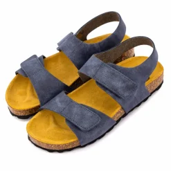 BIOSTOCK Sandales à scratch double bride Enfant BLEU FONCE Clearance