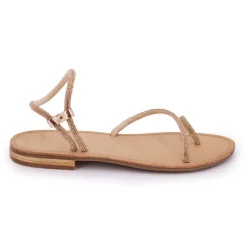 LES TROPEZIENNES PAR M.BELARBI Sandales à strass Hodaxa argent Femme OR ROSE