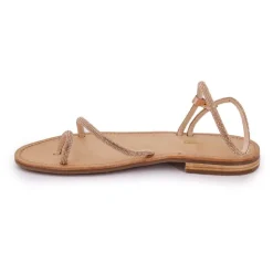 LES TROPEZIENNES PAR M.BELARBI Sandales à strass Hodaxa argent Femme OR ROSE