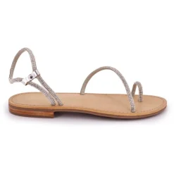 LES TROPEZIENNES PAR M.BELARBI Sandales à strass Hodaxa Femme ARGENT