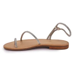 LES TROPEZIENNES PAR M.BELARBI Sandales à strass Hodaxa Femme ARGENT