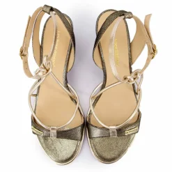 LES TROPEZIENNES PAR M.BELARBI Sandales à talons bride irisée Lilonbuc Femme OR Best