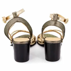 LES TROPEZIENNES PAR M.BELARBI Sandales à talons bride irisée Lilonbuc Femme OR Best