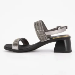 SCHOLL Sandales à talons es élysees à strass Femme NOIR