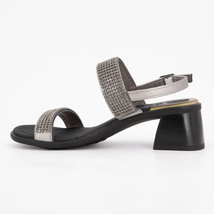 SCHOLL Sandales à talons es élysees à strass Femme NOIR