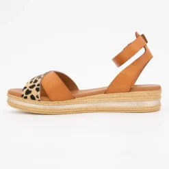 CARLA TORTOSA Sandales a plateforme leo/avellana 14678 t36/41 Femme MARRON Hot