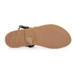 LES TROPEZIENNES PAR M.BELARBI Sandales Baden noires motif serpent Femme MULTICOLORE New