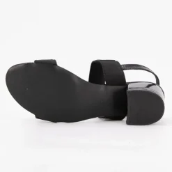 XAVIER DANAUD Sandales basses à talons épais brillant Femme NOIR Sale