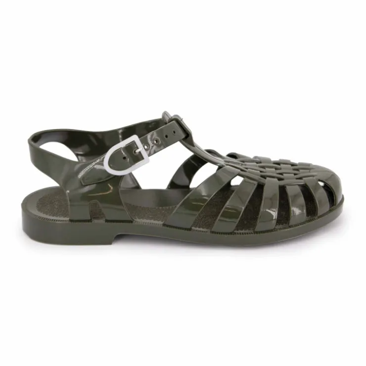 MEDUSE Sandales classiques pastel Femme KAKI Outlet