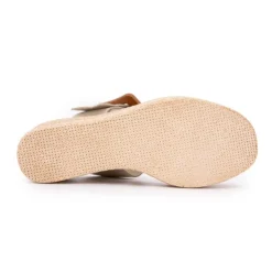 BIOSTOCK Sandales compensée madera boucle en bois Femme BEIGE Online