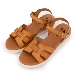 BIOSTOCK Sandales compensées à brides larges Femme MARRON CLAIR Clearance