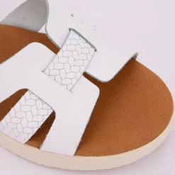 BIOSTOCK Sandales compensées à brides larges Femme BLANC Discount