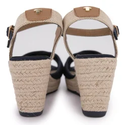 TOM TAILOR Sandales compensées bi-color Femme BLEU FONCE Sale
