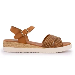 BIOSTOCK Sandales compensées corfu Femme MARRON Discount