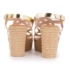 CARLA TORTOSA Sandales compensées lanières tressées avec boucle dé Femme OR Online