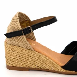 PINAZ Sandales Compensées Paloma Totem Femme NOIR Discount