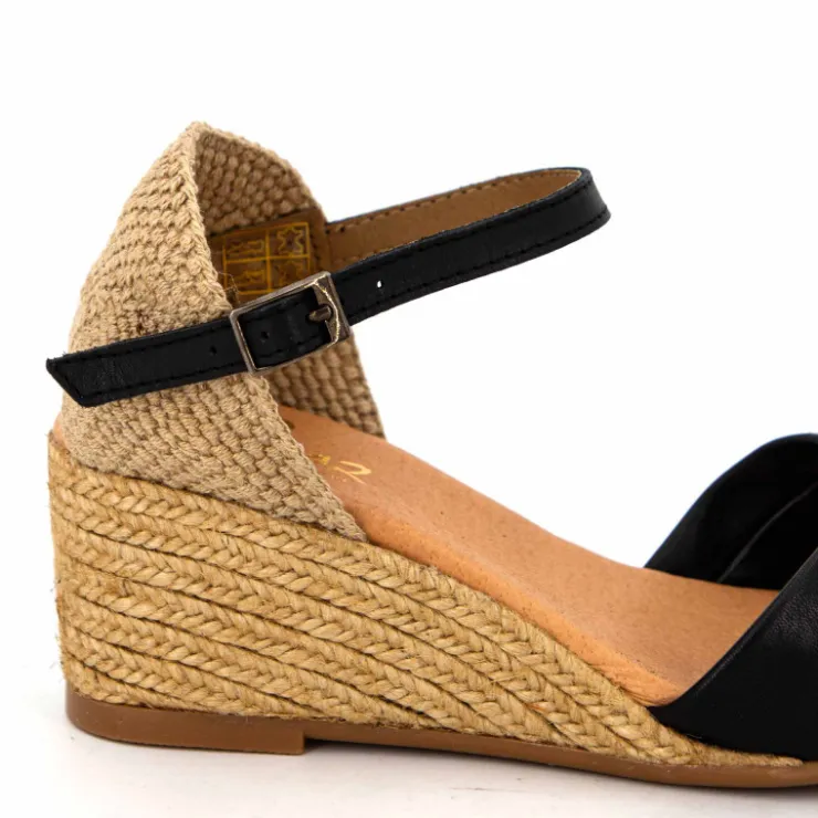 PINAZ Sandales Compensées Paloma Totem Femme NOIR Discount