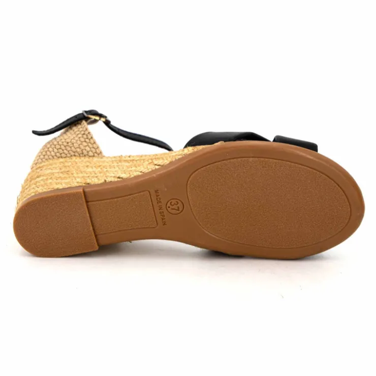 PINAZ Sandales Compensées Paloma Totem Femme NOIR Discount