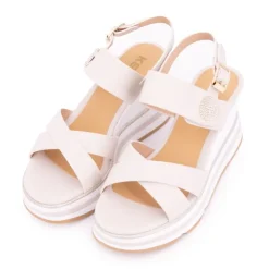 KEYS Sandales compensées plateforme à boucle avec bijou Femme BEIGE Online