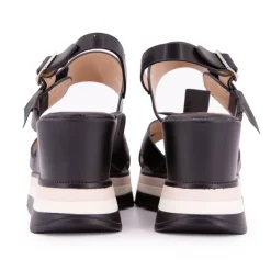 KEYS Sandales compensées plateforme à boucle avec bijou Femme NOIR Online