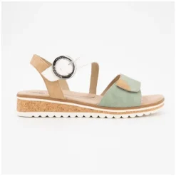 ROMIKA Sandales compensées sauge boucle dorée à scratch Femme VERT CLAIR Discount