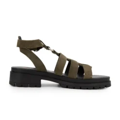 LES TROPEZIENNES PAR M.BELARBI Sandales cuir Tobosued Femme KAKI Sale