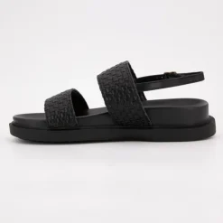 US POLO Sandales double bride kary tissées avec boucle Femme NOIR Outlet