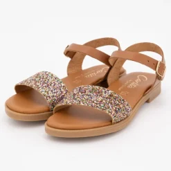 CARLA TORTOSA Sandales glitter Enfant MULTICOLORE New