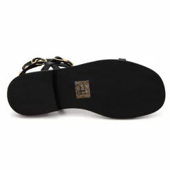 LES TROPEZIENNES PAR M.BELARBI Sandales hautes cuir léger clouté Coralie Femme NOIR Online