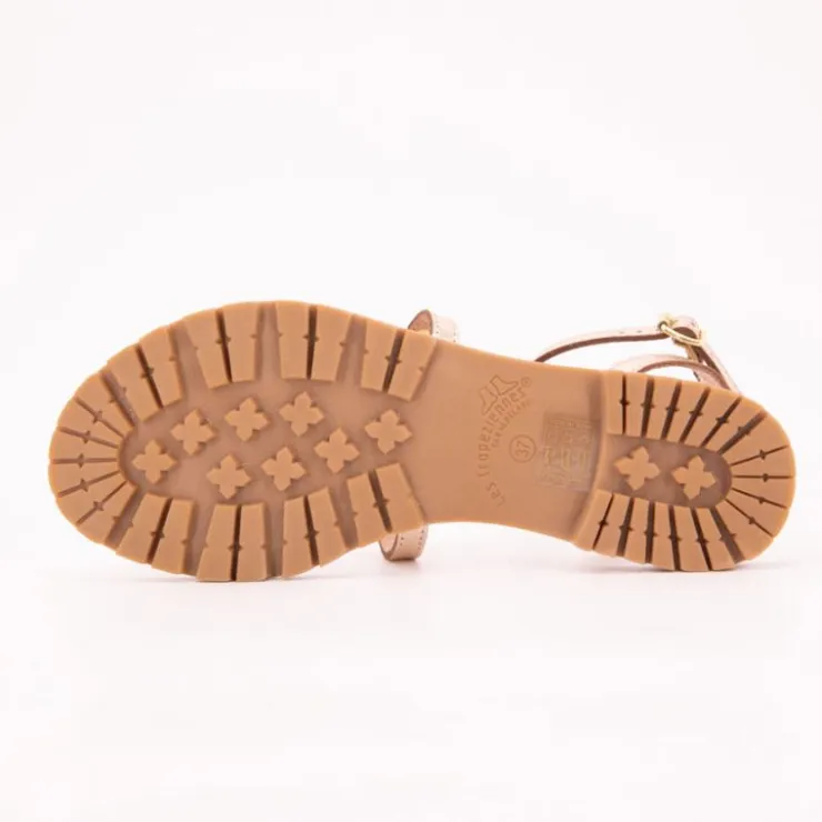 LES TROPEZIENNES PAR M.BELARBI Sandales Hexom à boucle dé semelle crantée Femme OR New