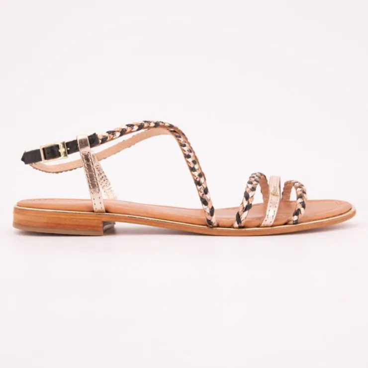 LES TROPEZIENNES PAR M.BELARBI Sandales Homage lanières à tresses gold Femme OR Best