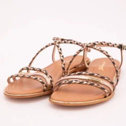 LES TROPEZIENNES PAR M.BELARBI Sandales Homage lanières à tresses gold Femme OR Best