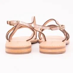 LES TROPEZIENNES PAR M.BELARBI Sandales Hudel or motif peau de serpent Femme BEIGE Best