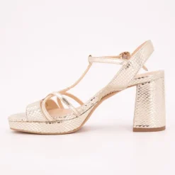 LES TROPEZIENNES PAR M.BELARBI Sandales limona motif serpent Femme OR Clearance