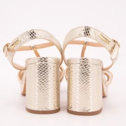 LES TROPEZIENNES PAR M.BELARBI Sandales limona motif serpent Femme OR Clearance