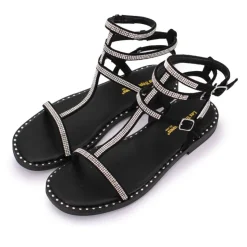 LES TROPEZIENNES PAR M.BELARBI Sandales multi brides cheville à strass Coradiam Femme ARGENT