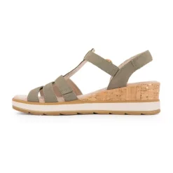 CAPRICE Sandales olive nubuc 36-41 Femme KAKI