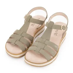 CAPRICE Sandales olive nubuc 36-41 Femme KAKI