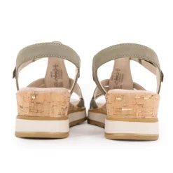 CAPRICE Sandales olive nubuc 36-41 Femme KAKI
