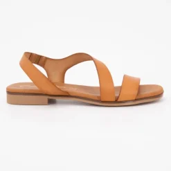 CARLA TORTOSA Sandales plate vaq. bout rond Femme MARRON Sale