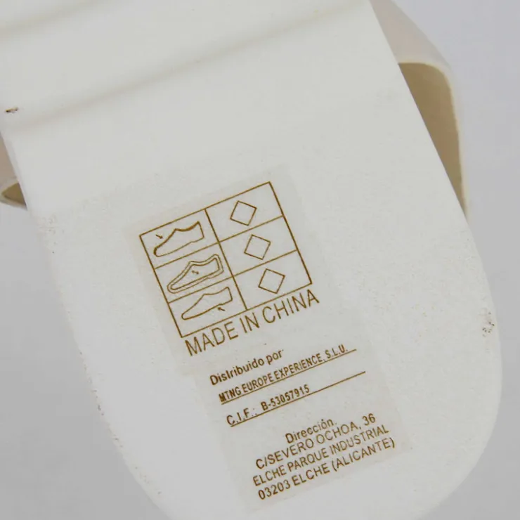 MARIAMARE Sandales plates à brides cloutées semelle crantée Femme BEIGE Hot