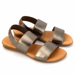 PINAZ Sandales plates Nigella Femme BRONZE New