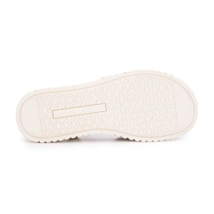 TOM TAILOR Sandales tissu nouées à boucle doré Femme BEIGE Discount