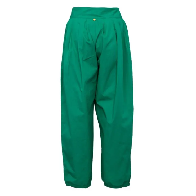 ANTIK BATIK Sarouel karo plissé large Femme VERT Online