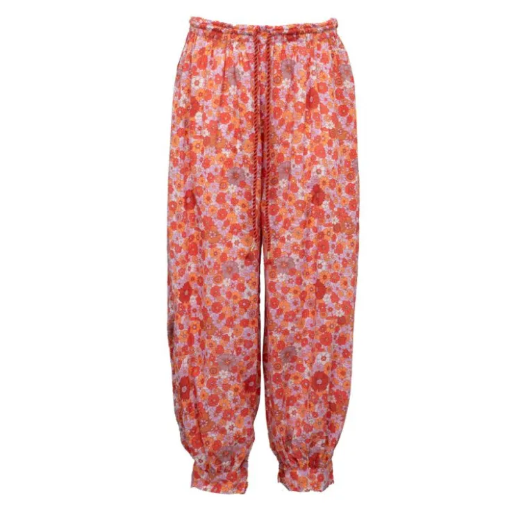 ANTIK BATIK Sarouel marty à fleurs orange Femme ROUGE Hot