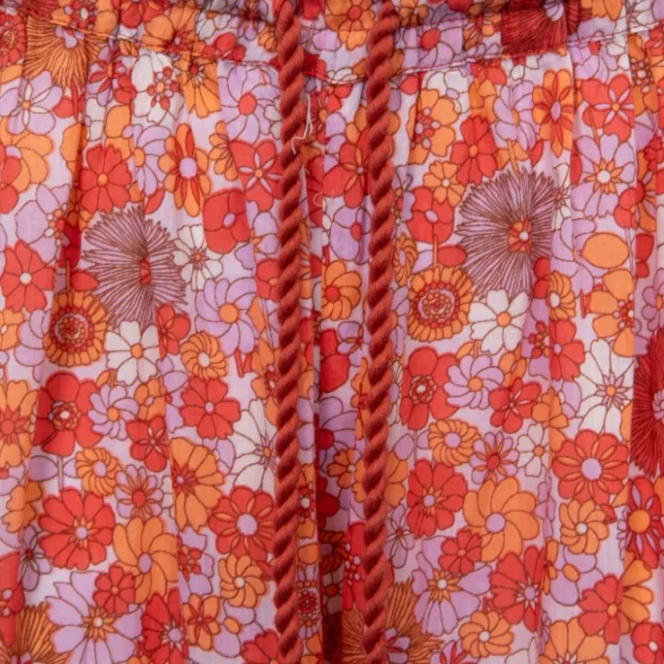 ANTIK BATIK Sarouel marty à fleurs orange Femme ROUGE Hot