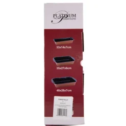 PLATINUM Set de 3 moules à gâteau métal anti adhésifs 3 tailles MARRON Hot