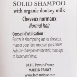 LOTHANTIQUE Shampoing solide 75g lait d'anesse Mixte Outlet