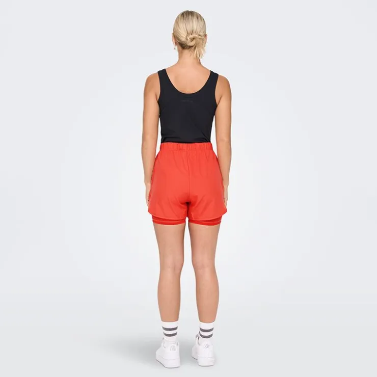 ONLY PLAY Short Batin Femme ORANGE Outlet